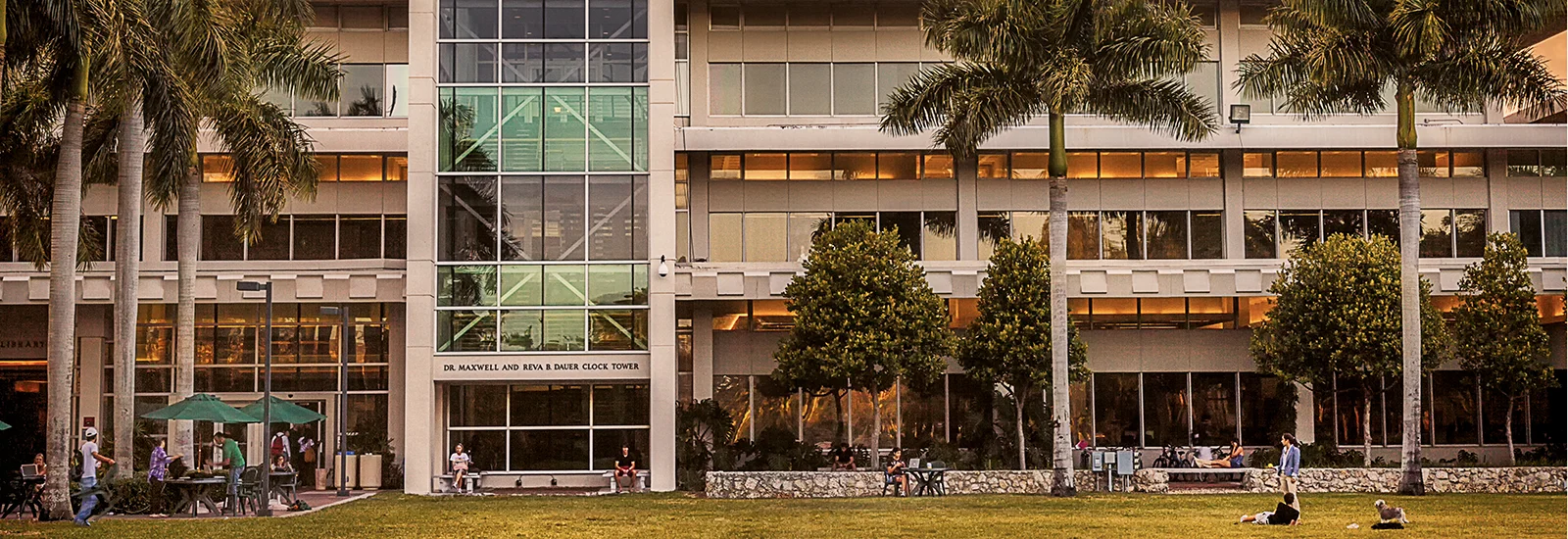 Richter library at sunset